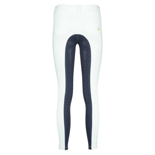Culote Prova Hipismo All Grip Infantil Branco e Marinho - Lucky_U Riders