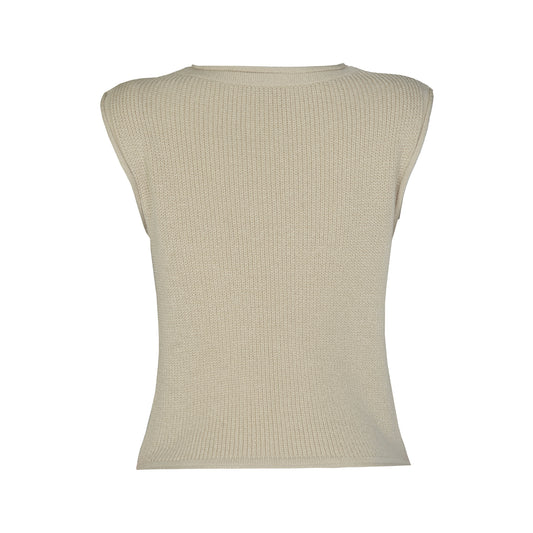 Blusa Tricô Gola Alta Creme