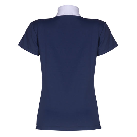 Blusa Prova Hipismo Recorte SS Marinho - Lucky_U Riders