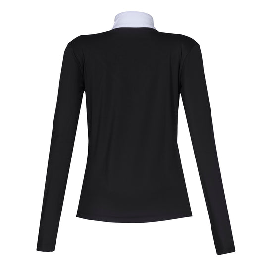 Blusa Prova Hipismo VNeck LS Preta - Lucky_U Riders