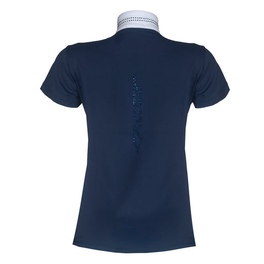 Blusa Prova Hipismo Lucky Shoe SS Marinho - Lucky_U Riders