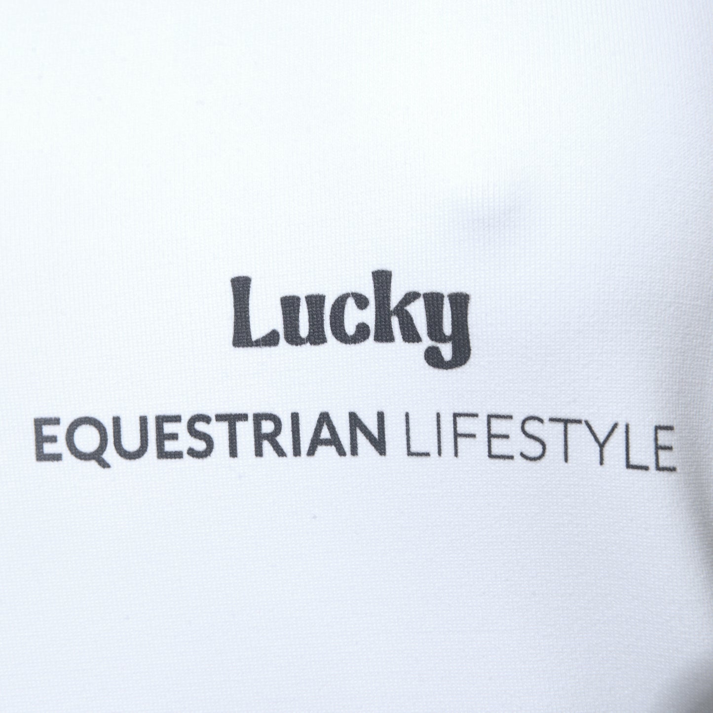 Blusa Treino Hipismo Training Tech Raglan SS Branca - Lucky_U Riders