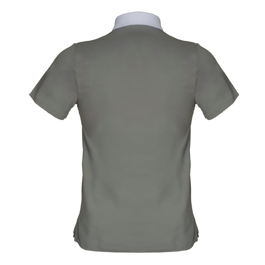 Camisa Polo Hipismo Faixa SS Cinza - Lucky_U Riders