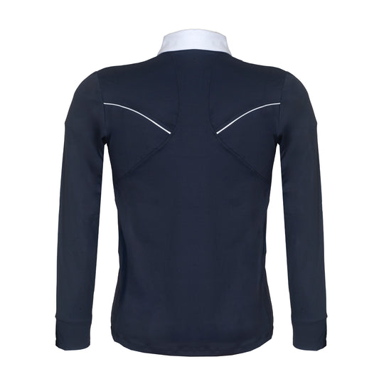 Camisa Polo Hipismo VLook LS Marinho - Lucky_U Riders