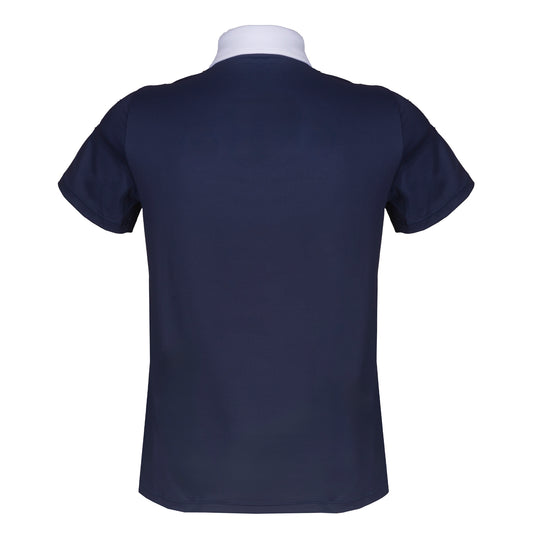 Camisa Polo Hipismo Faixa SS Marinho - Lucky_U Riders