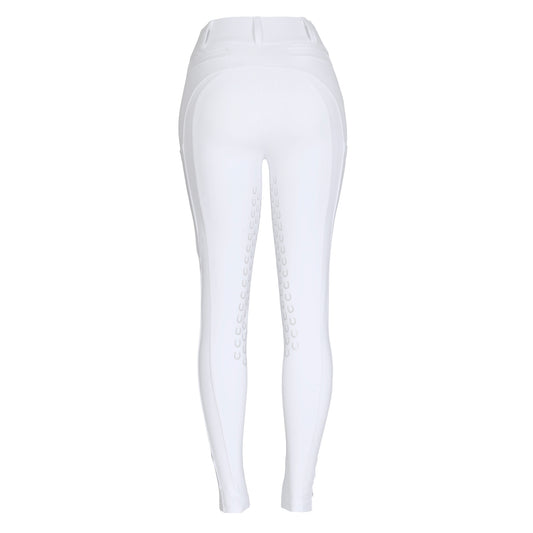 Culote Prova Hipismo Zíper High Waist Infantil Branco - Lucky_U Riders