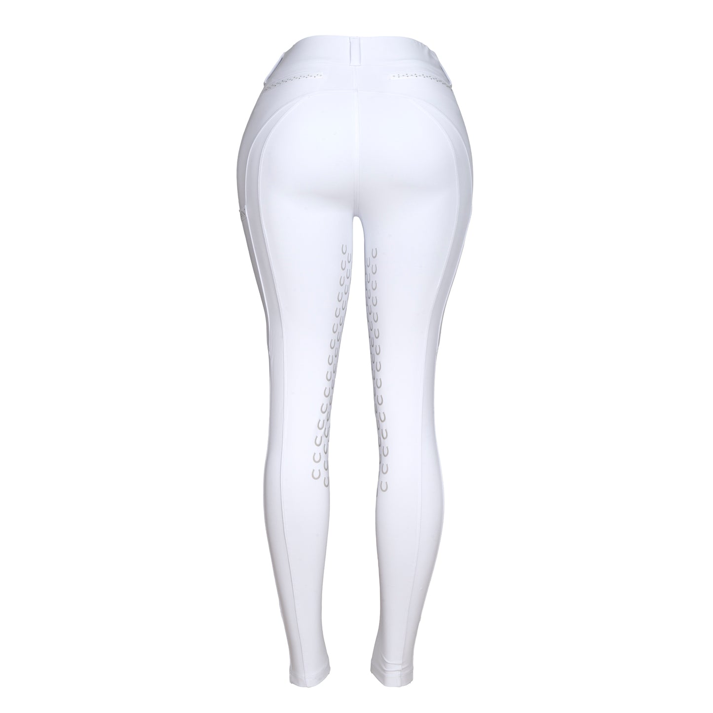 Culote Prova Hipismo Zíper High Waist Swarovski Branco - Lucky_U Riders
