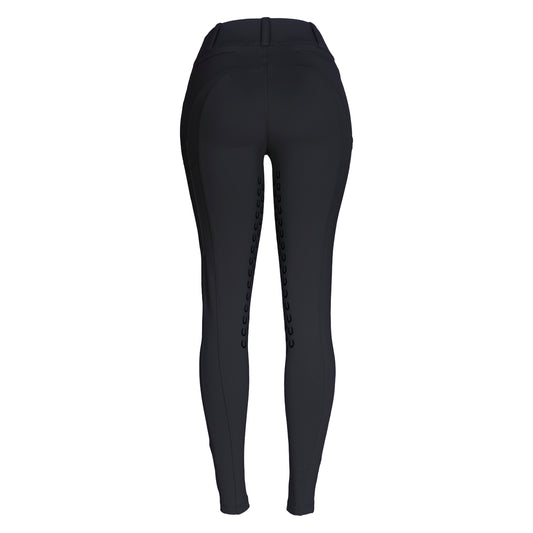 Culote Treino Hipismo Zíper High Waist Infantil Preto - Lucky_U Riders