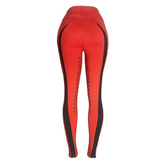 Culote Treino Hipismo Zíper High Waist Tamarindo e Preto - Lucky_U Riders