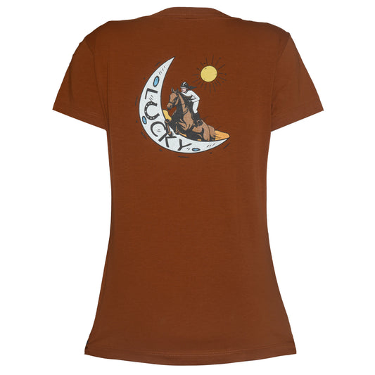 T-Shirt Fly To The Moon Moocha - Lucky_U Riders