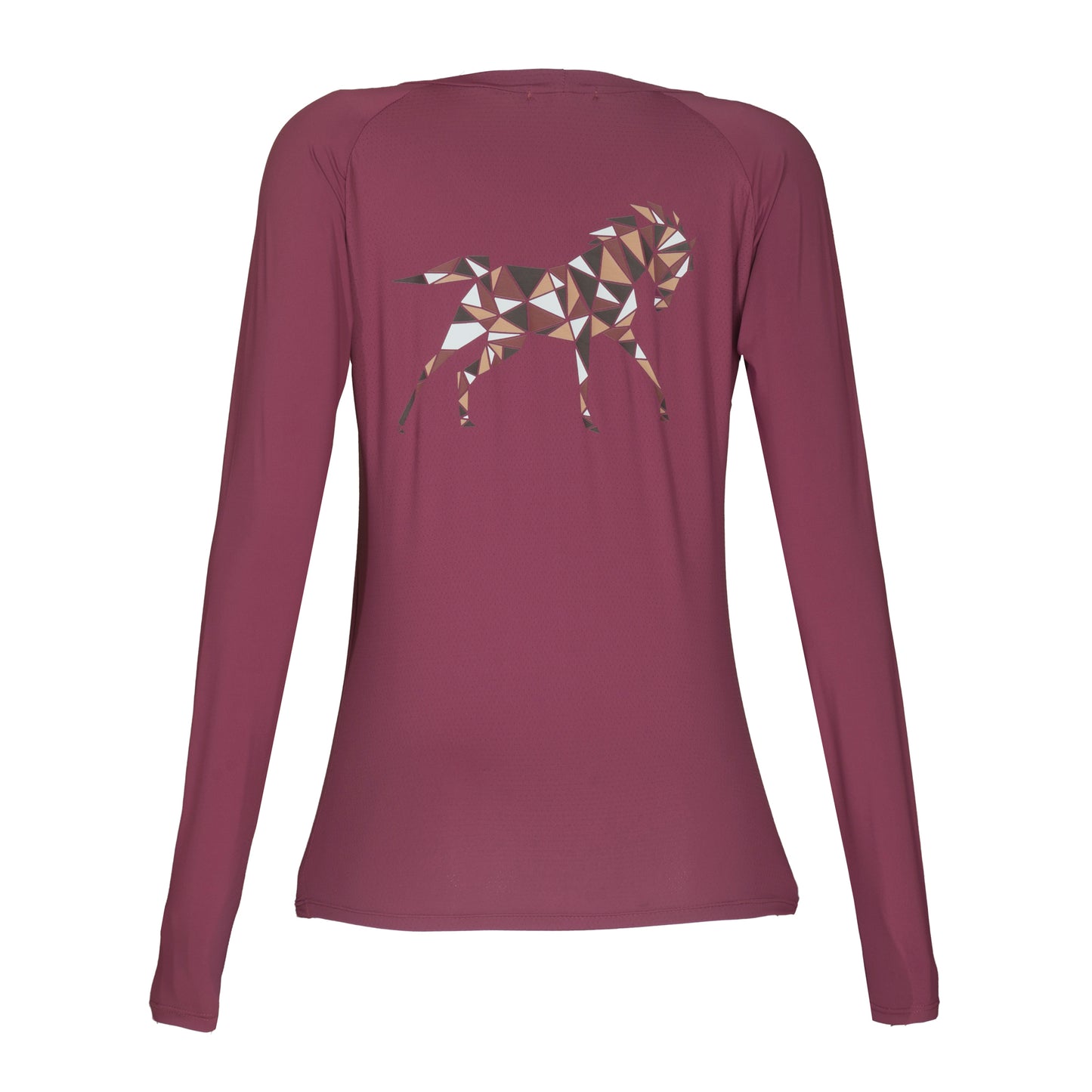 Blusa Treino Hipismo Training Tech Raglan LS Rosa - Lucky_U Riders