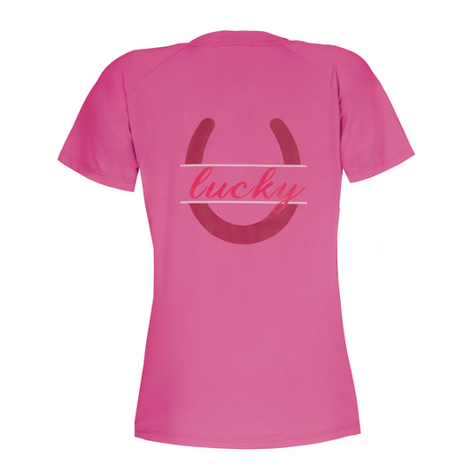 Blusa Treino Hipismo Training Tech Raglan SS Milk Shake - Lucky_U Riders