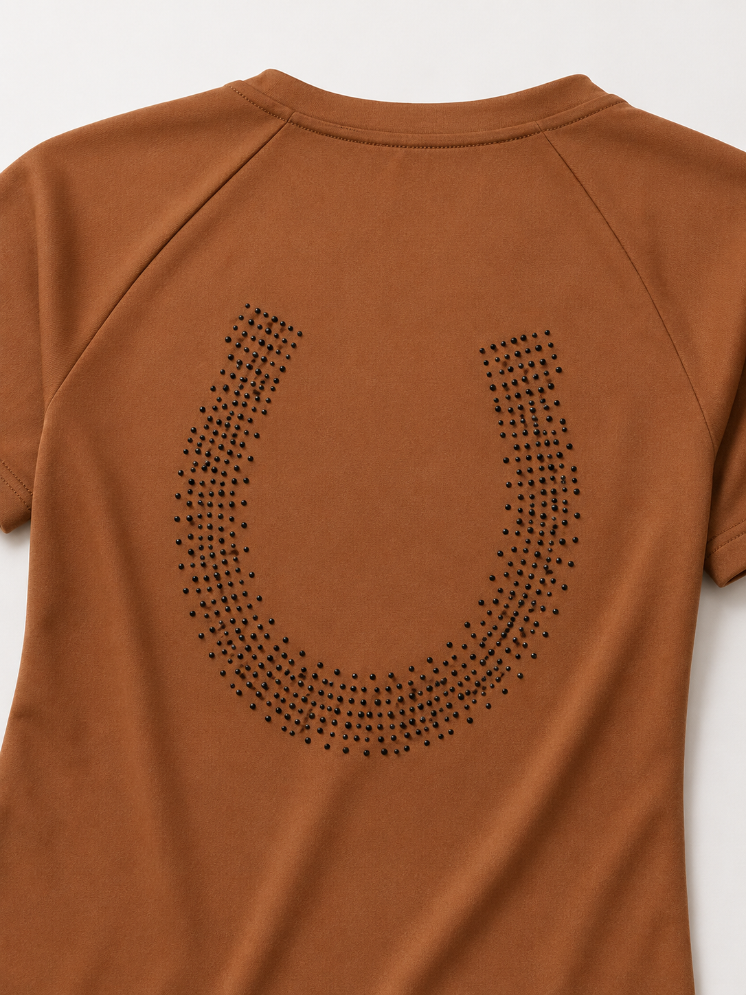 Blusa Treino Hipismo Training Tech Lucky Shoe SS Capuccino