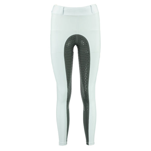 Culote Prova Hipismo All Grip Infantil Branco e Chumbo - Lucky_U Riders