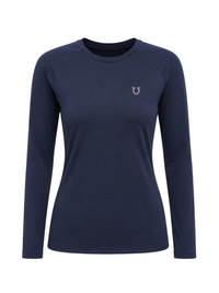 Blusa Treino Hipismo Training Tech Cavalo 3D LS Infantil Marinho