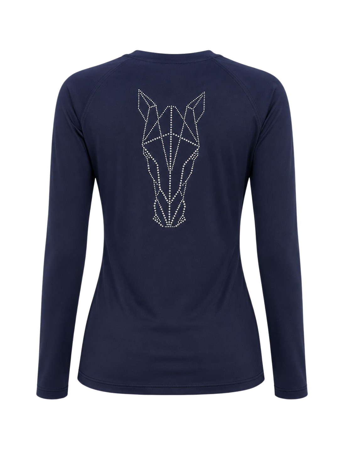 Blusa Treino Hipismo Training Tech Cavalo 3D LS Marinho