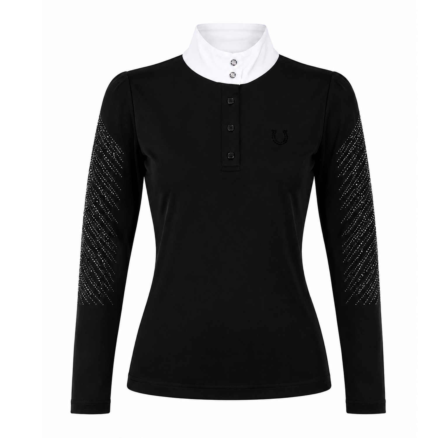 Blusa Prova Hipismo Cosmic Arms LS Infantil Preta