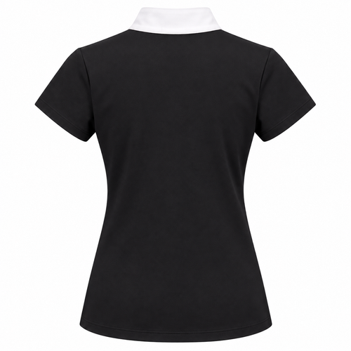 Blusa Prova Hipismo Fireworks SS Swarovski Infantil Preta