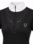 Blusa Prova Hipismo Fireworks SS Swarovski Infantil Preta