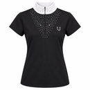 Blusa Prova Hipismo Fireworks SS Swarovski Infantil Preta