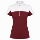 Blusa Prova Hipismo Lucky Equestrian SS Infantil Canela e Branco