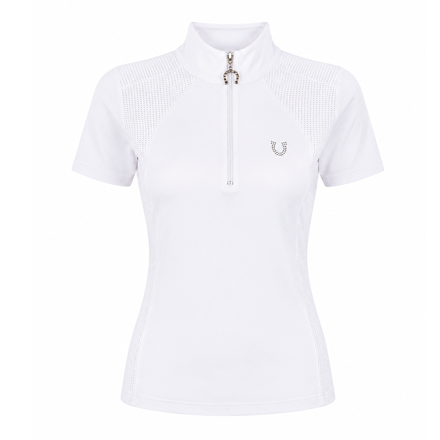 Blusa Prova Hipismo New Basic Jump SS Infantil Branca