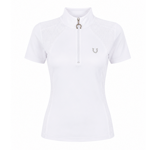 Blusa Prova Hipismo New Basic Jump SS Infantil Branca