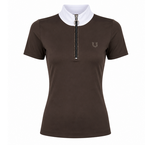 Blusa Prova Hipismo New Model SS Café