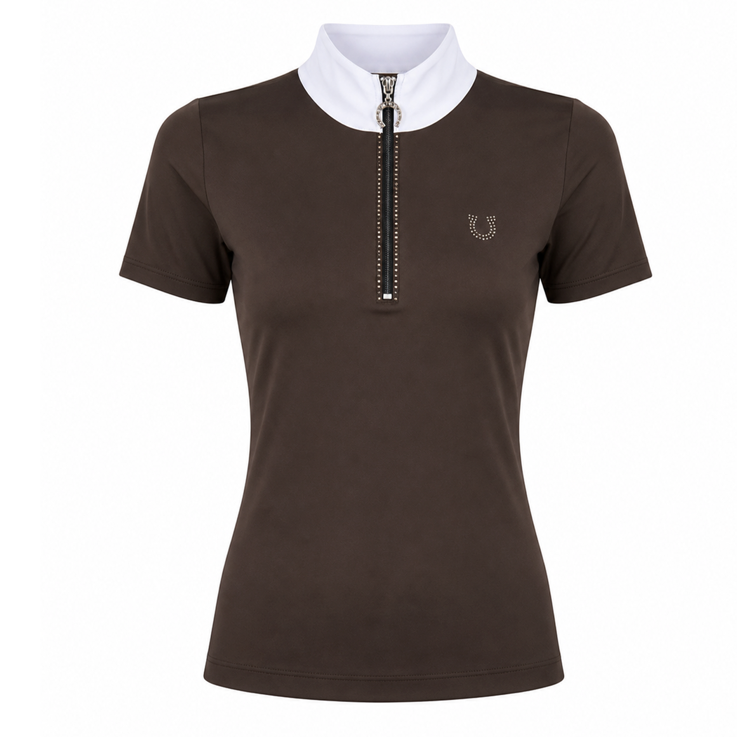 Blusa Prova Hipismo New Model SS Infantil Café