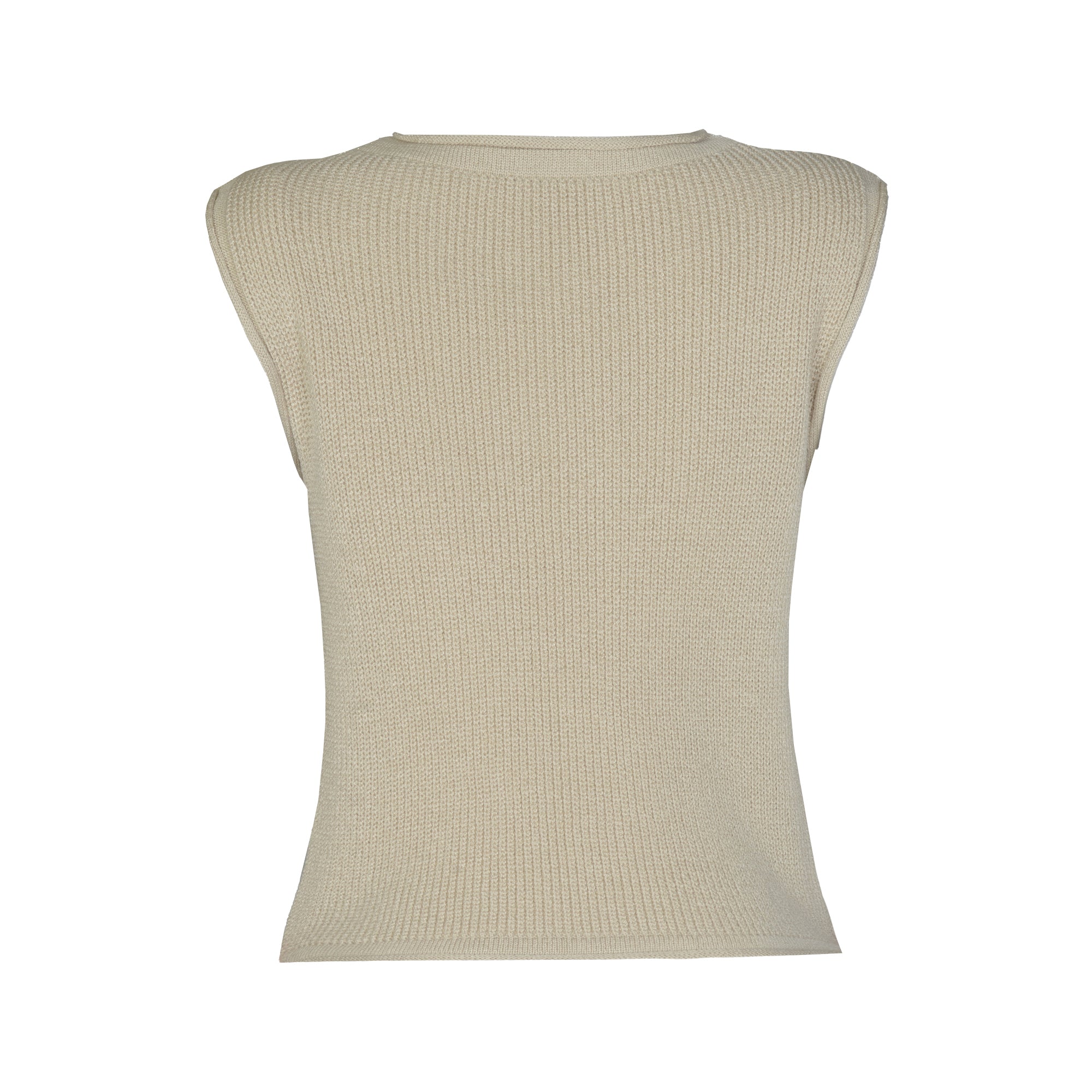 Blusa Tricô Gola Alta Creme