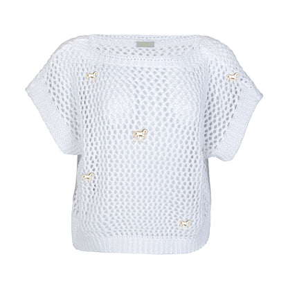 Blusa Tricô Horse Shoe Branca