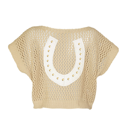 Blusa Tricô Horse Shoe Bege