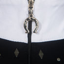 Blusa Prova Hipismo Choker Swarovski LS Preta - Lucky_U Riders