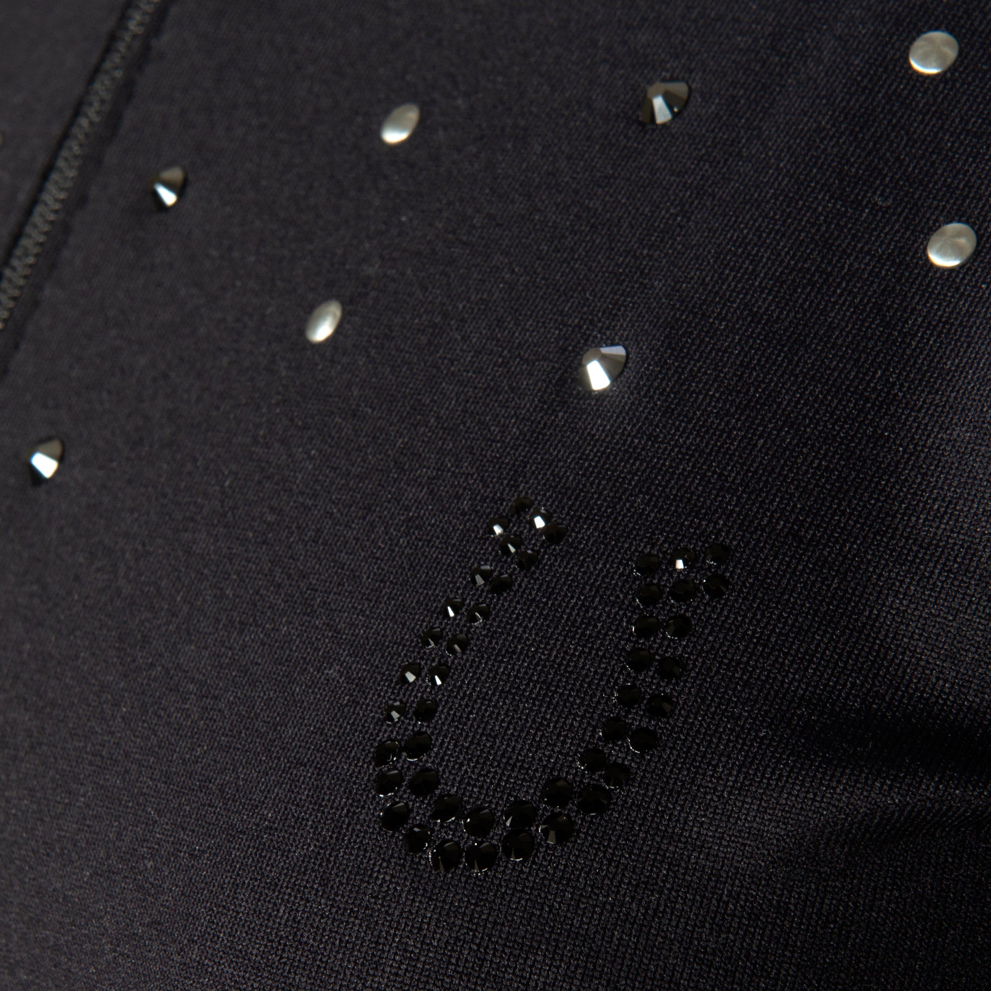 Blusa Prova Hipismo Choker Swarovski LS Preta - Lucky_U Riders