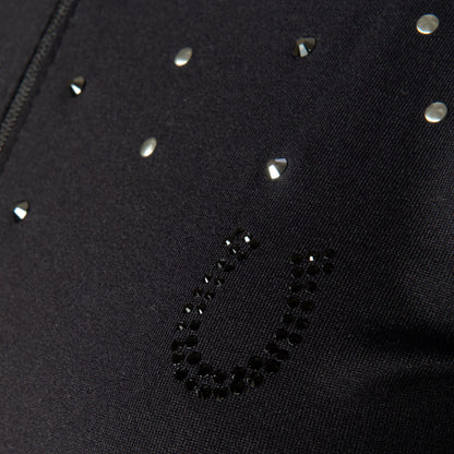 Blusa Prova Hipismo Choker Swarovski LS Preta - Lucky_U Riders
