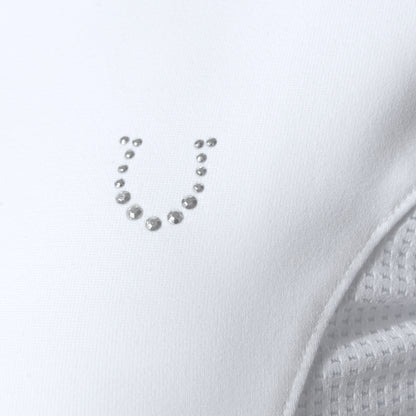 Blusa Prova Hipismo Basic Jump SS Infantil Branca - Lucky_U Riders