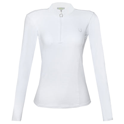 Blusa Prova Hipismo Basic Jump LS Infantil Branca - Lucky_U Riders