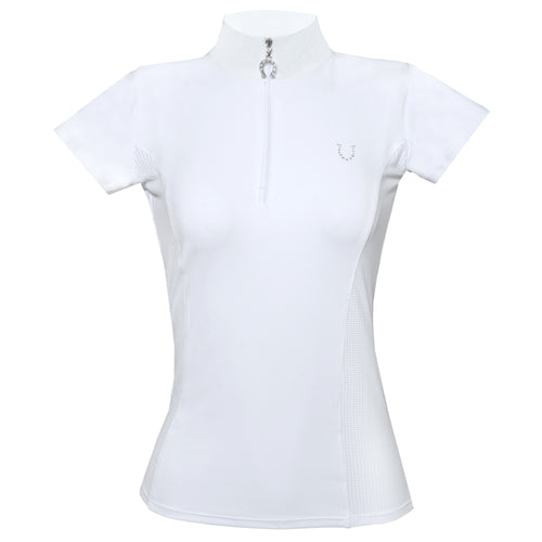 Blusa Prova Hipismo Basic Jump SS Branca - Lucky_U Riders