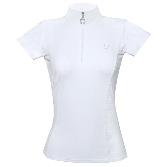 Blusa Prova Hipismo Basic Jump SS Infantil Branca - Lucky_U Riders