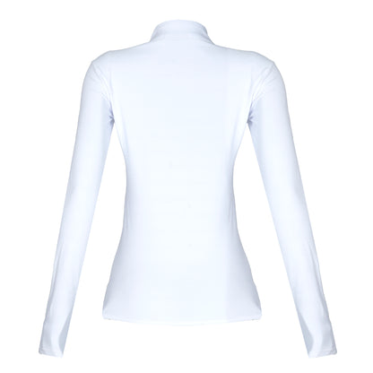 Blusa Prova Hipismo Ibiza LS Branca - Lucky_U Riders