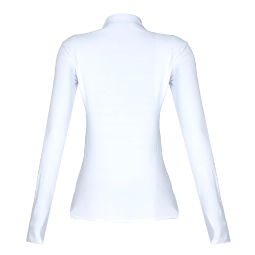 Blusa Prova Hipismo Ibiza LS Infantil Branca - Lucky_U Riders