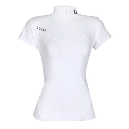 Blusa Prova Hipismo Ibiza SS Branca - Lucky_U Riders