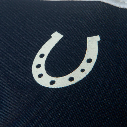 Blusa Prova Hipismo Lucky Equestrian SS Branco e Marinho - Lucky_U Riders