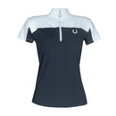 Blusa Prova Hipismo Lucky Equestrian SS Branco e Marinho - Lucky_U Riders