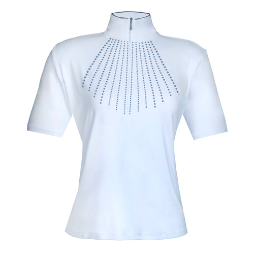 Blusa Prova Hipismo Lucky Shine SS Infantil Branca - Lucky_U Riders