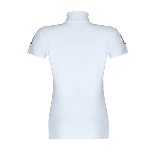Blusa Prova Hipismo Lucky Shoe SS Embroidered SS Branca - Lucky_U Riders