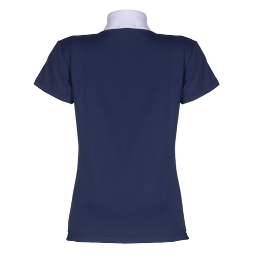 Blusa Prova Hipismo Recorte SS Marinho - Lucky_U Riders