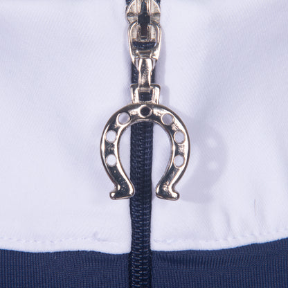 Blusa Prova Hipismo Recorte SS Infantil Marinho - Lucky_U Riders