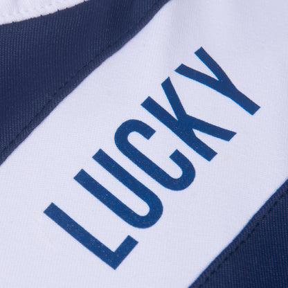 Blusa Prova Hipismo Recorte SS Infantil Marinho - Lucky_U Riders