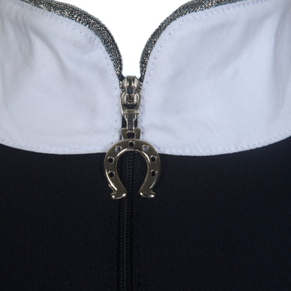 Blusa Prova Hipismo Retilinea SS Preta - Lucky_U Riders